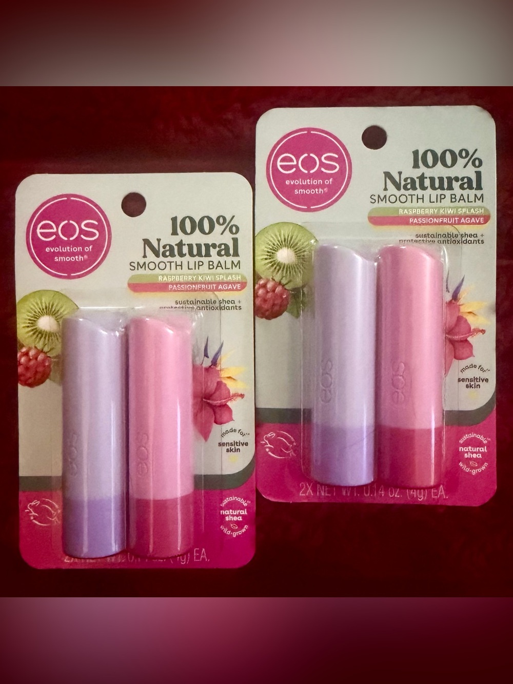 eos Smooth Lip Balm Duo - Lavender & Pink